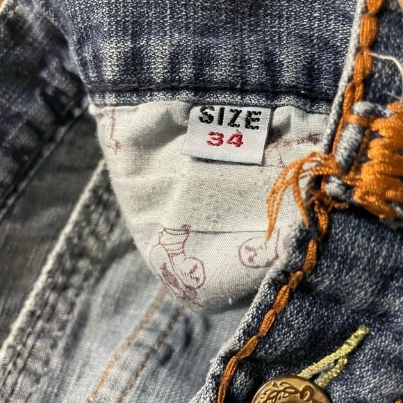 True Religion Joey Super T Rainbow Stitch Flare Jeans 34 - Picture 4 of 13